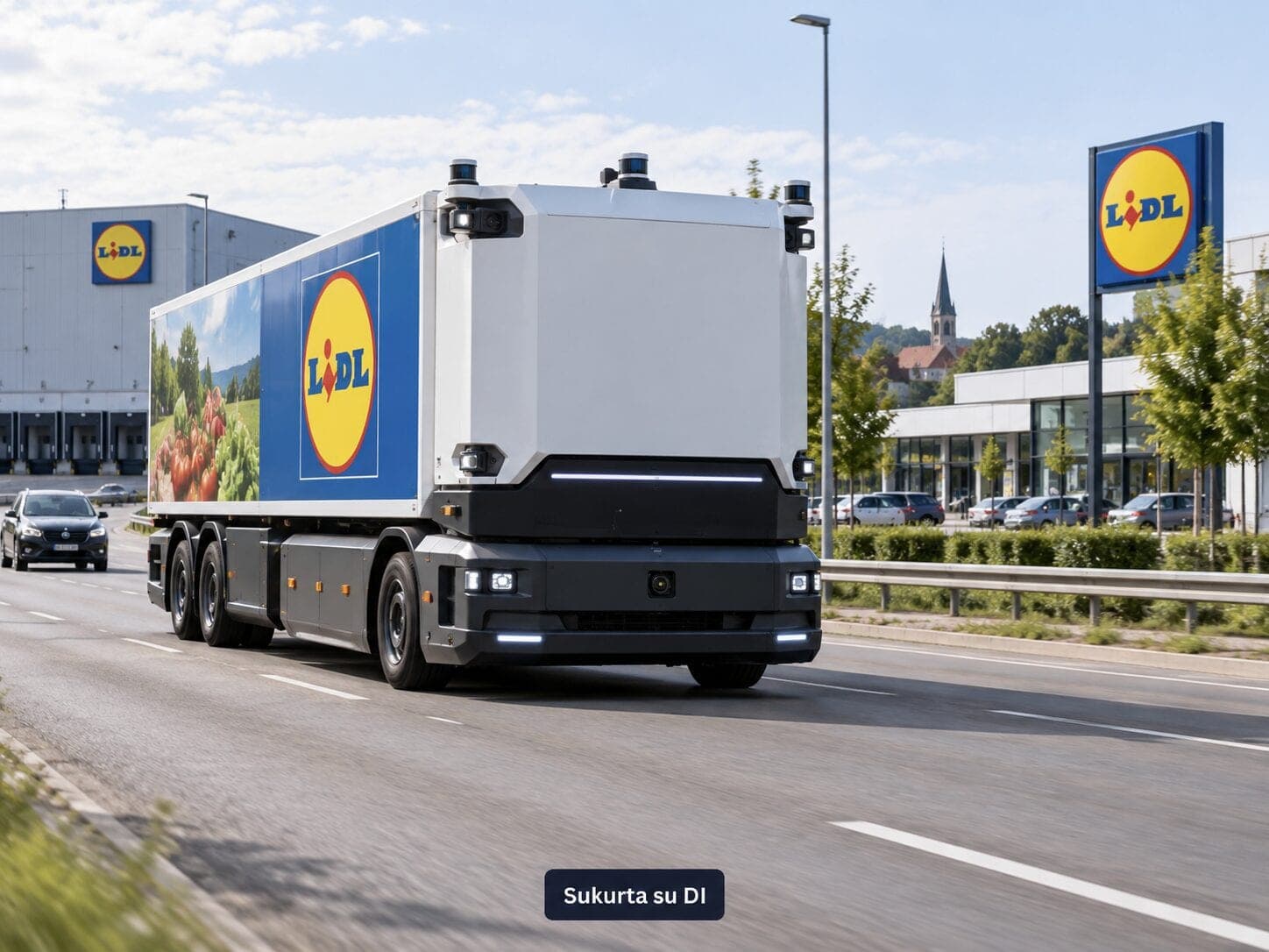 Vokietijoje – istorinis žingsnis: „Lidl“ prekes jau veža sunkvežimis be vairuotojo