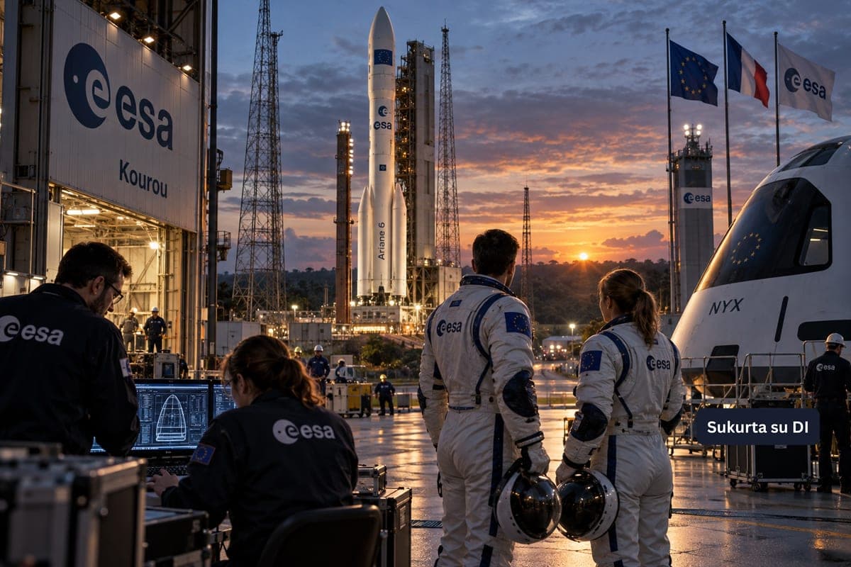 Europa nori pati skraidinti astronautus į kosmosą: E. Macronas siūlo per 10 metų nutraukti priklausomybę nuo JAV