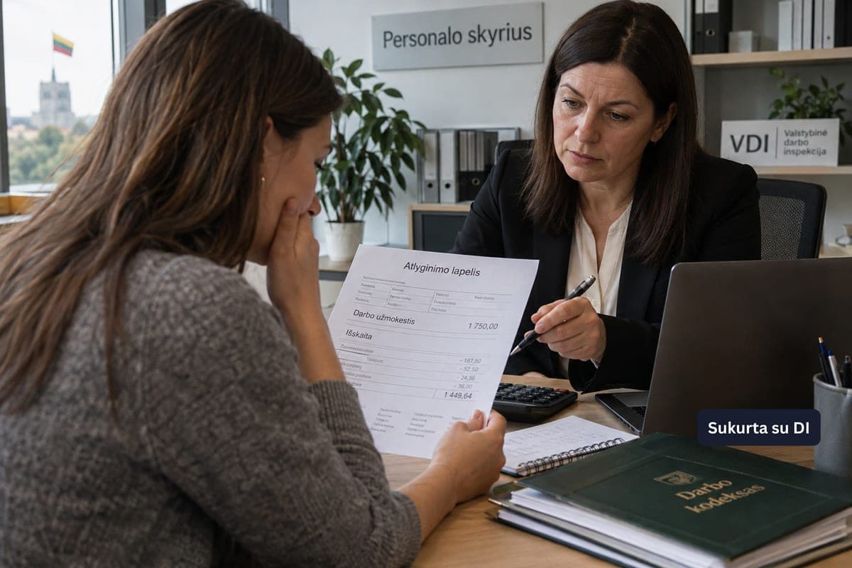 VDI įspėja: darbdavys negali savavališkai daryti išskaitų iš darbuotojo atlyginimo