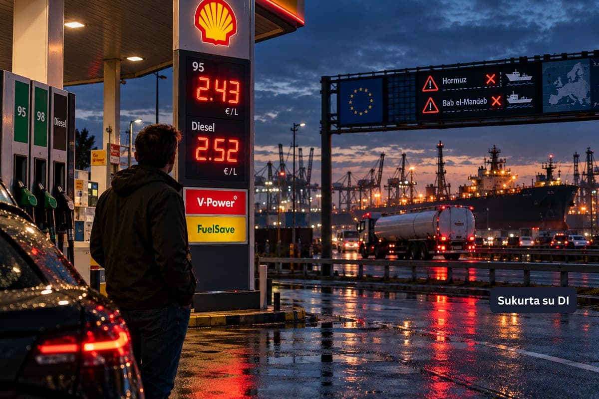 Europą krečia didžiausias istorijoje degalų tiekimo sutrikimas: dyzelinas kainuoja jau ir 2,52 euro