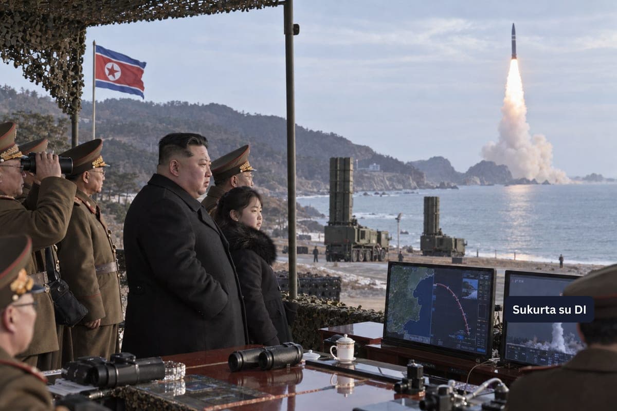 Kim Jong Unas pristatė naujo tipo raketą: Šiaurės Korėja grasina priešams „nepagydomu galvos skausmu“