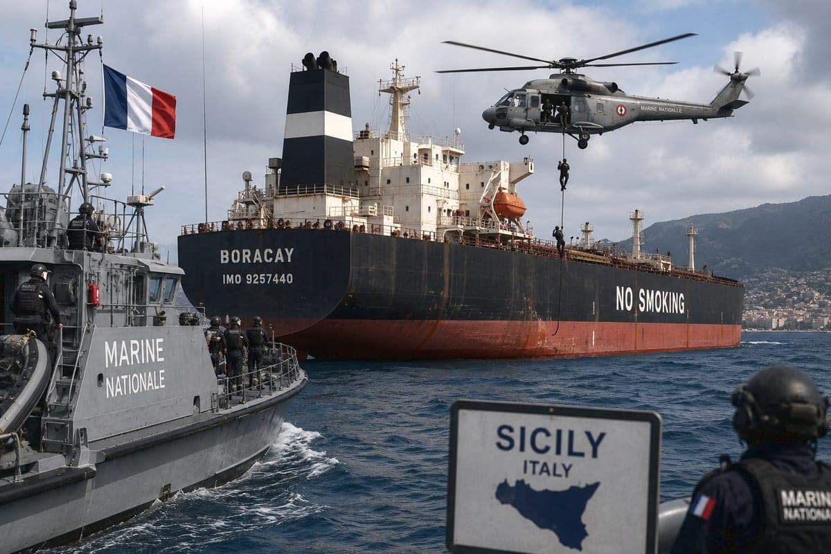 Prancūzija smogia Rusijos „šešėliniam laivynui“: prie Sicilijos perimtas dar vienas naftos tanklaivis
