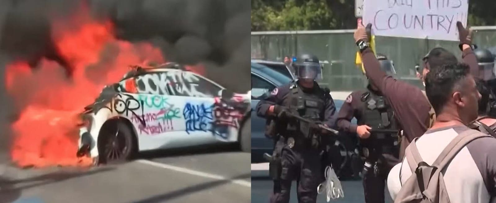 Los Andžele kilo protestai: trečią dieną iš eilės imigracijos reidų priešininkai susiduria su teisėsauga