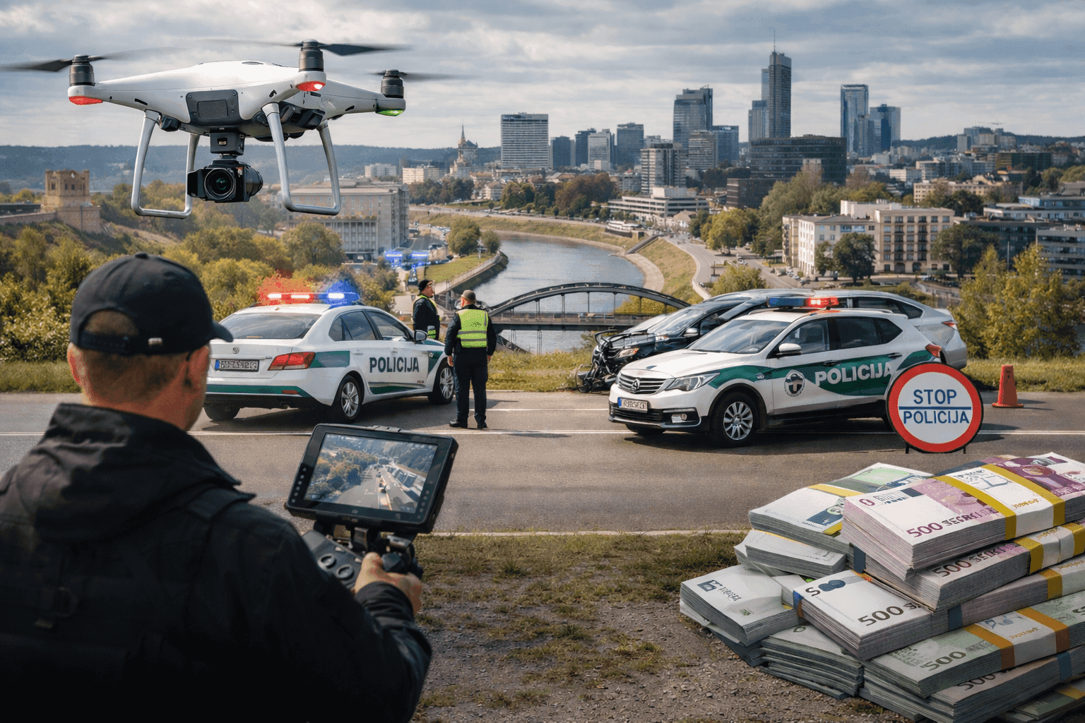 Vilniuje į dalį iškvietimų skris dronai – Lietuva jų plėtrai numačiusi 300 mln. eurų