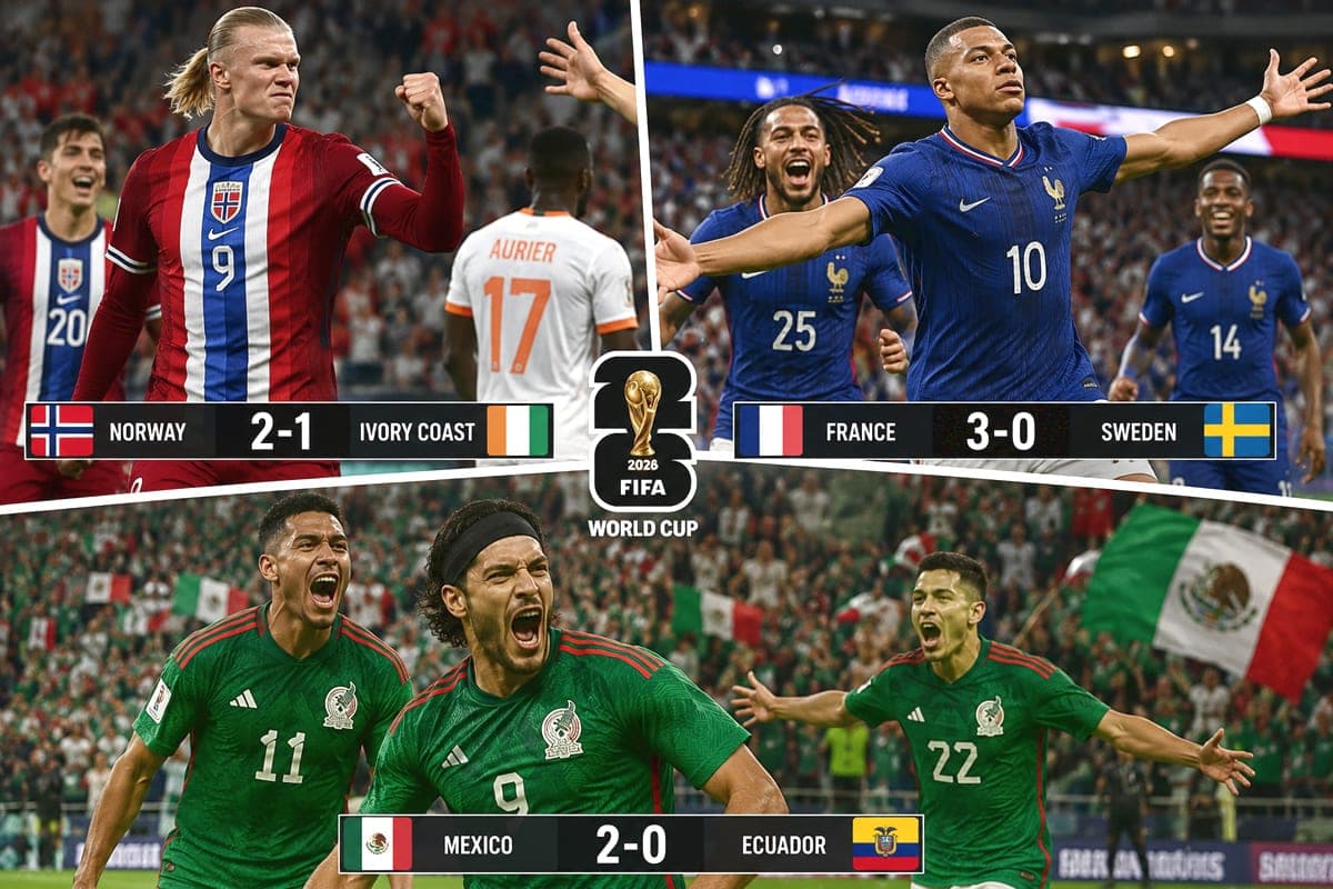 Haalandas laukia Brazilijos, Mbappé vejasi Messi, Meksika nutraukė 40 metų prakeiksmą