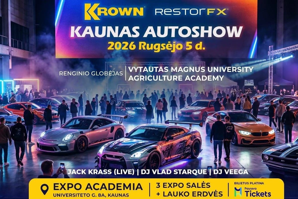 „Krown Kaunas Autoshow 2026“ bus pristatytas Lietuvos motorlaivių sportas – lankytojai išvys sportinius laivus