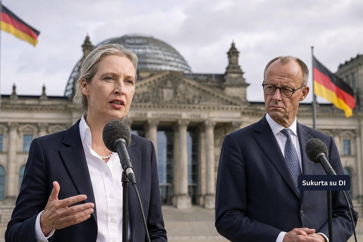 AfD atitrūko nuo F. Merzo konservatorių: partija pasiekė ARD apklausų rekordą
