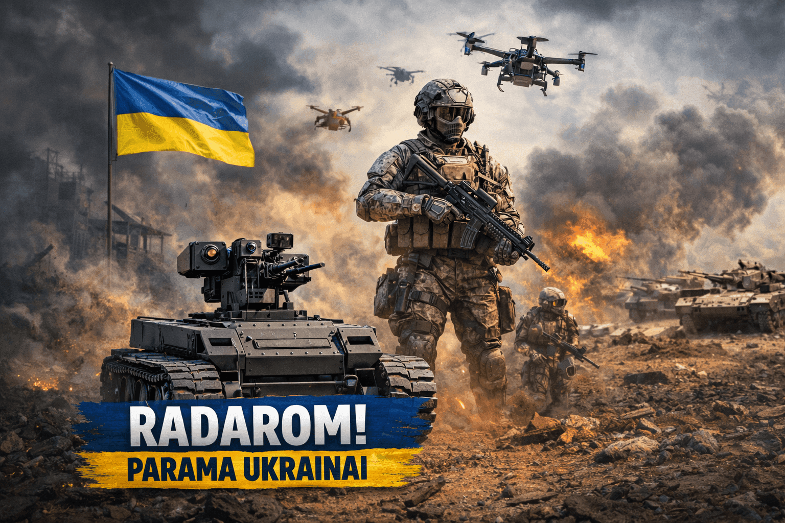 RADAROM! sugrįžta: lietuviai rinks lėšas robotams, tuo pačiu Ukrainą rems ir iš skolintų valstybės pinigų