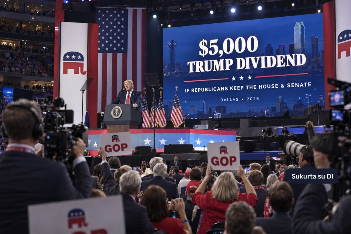 D. Trumpas pažadėjo amerikiečiams po 5 tūkst. dolerių, jeigu respublikonai laimės Kongreso rinkimus
