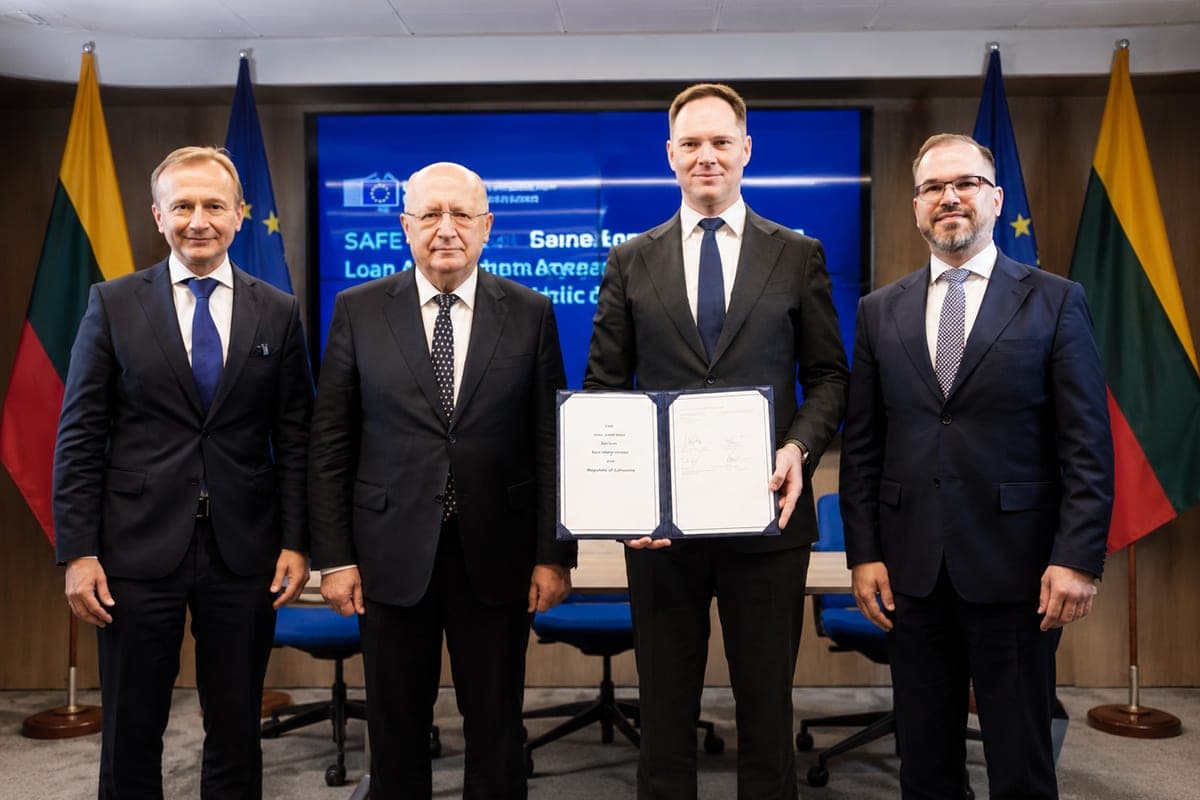 Lietuva pasirašė 6,4 mlrd. eurų ES gynybos paskolos susitarimą pagal SAFE programą