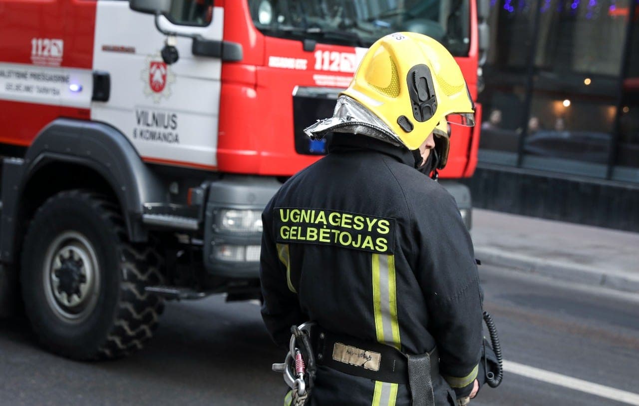 Medininkų pasienio kontrolės punkte buvo kilęs didelis gaisras