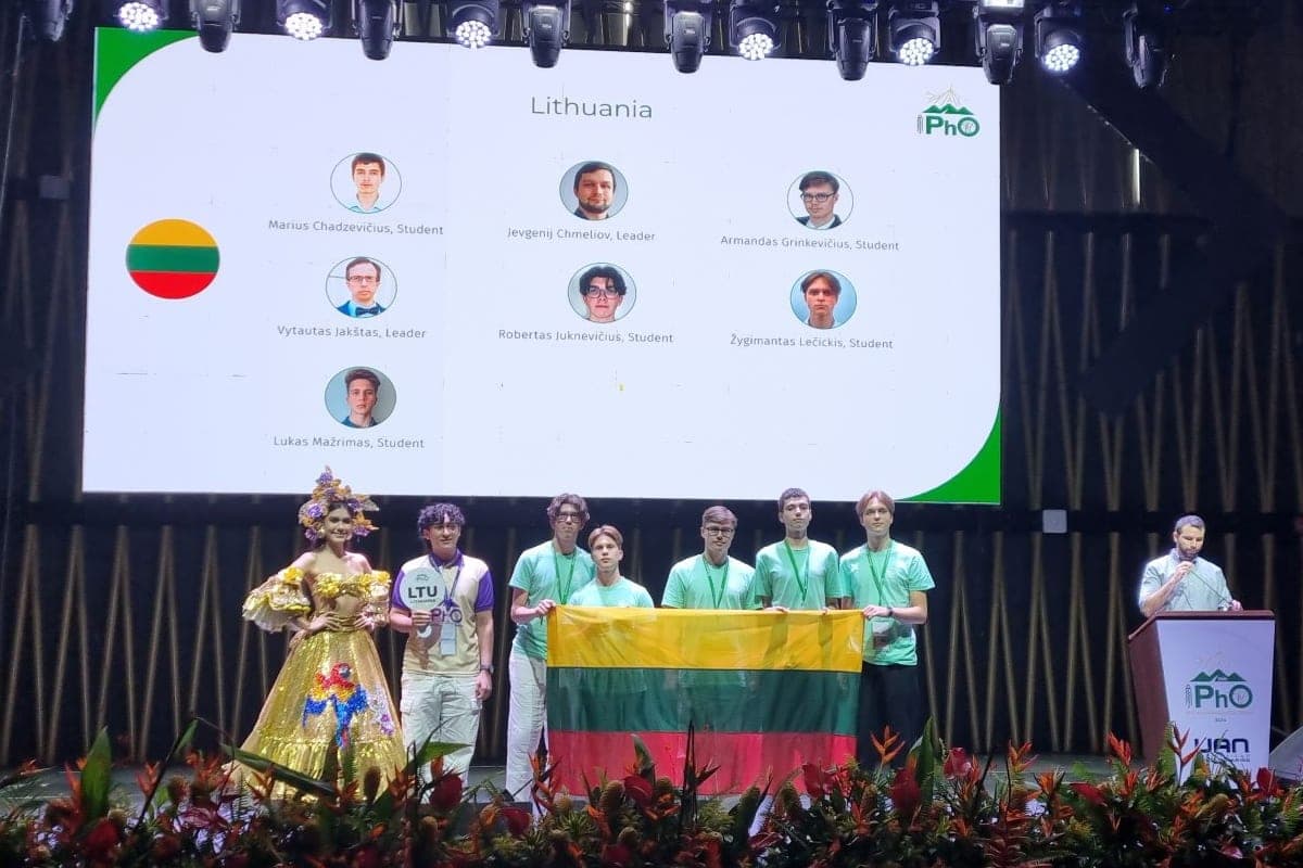 Istorinė Lietuvos mokinių pergalė tarptautinėje fizikos olimpiadoje Kolumbijoje – iškovotas auksas
