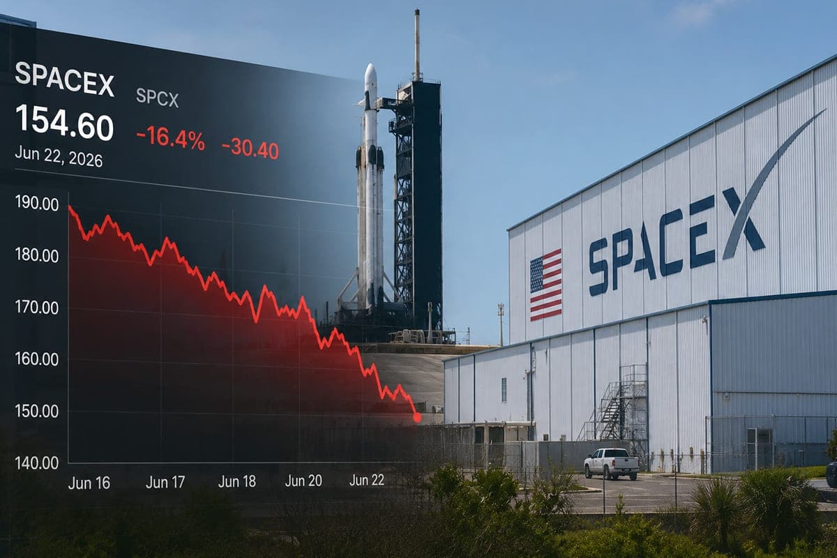 „SpaceX“ akcijų euforija baigėsi smūgiu: po istorinio IPO rinka per vieną dieną nubraukė šimtus milijardų