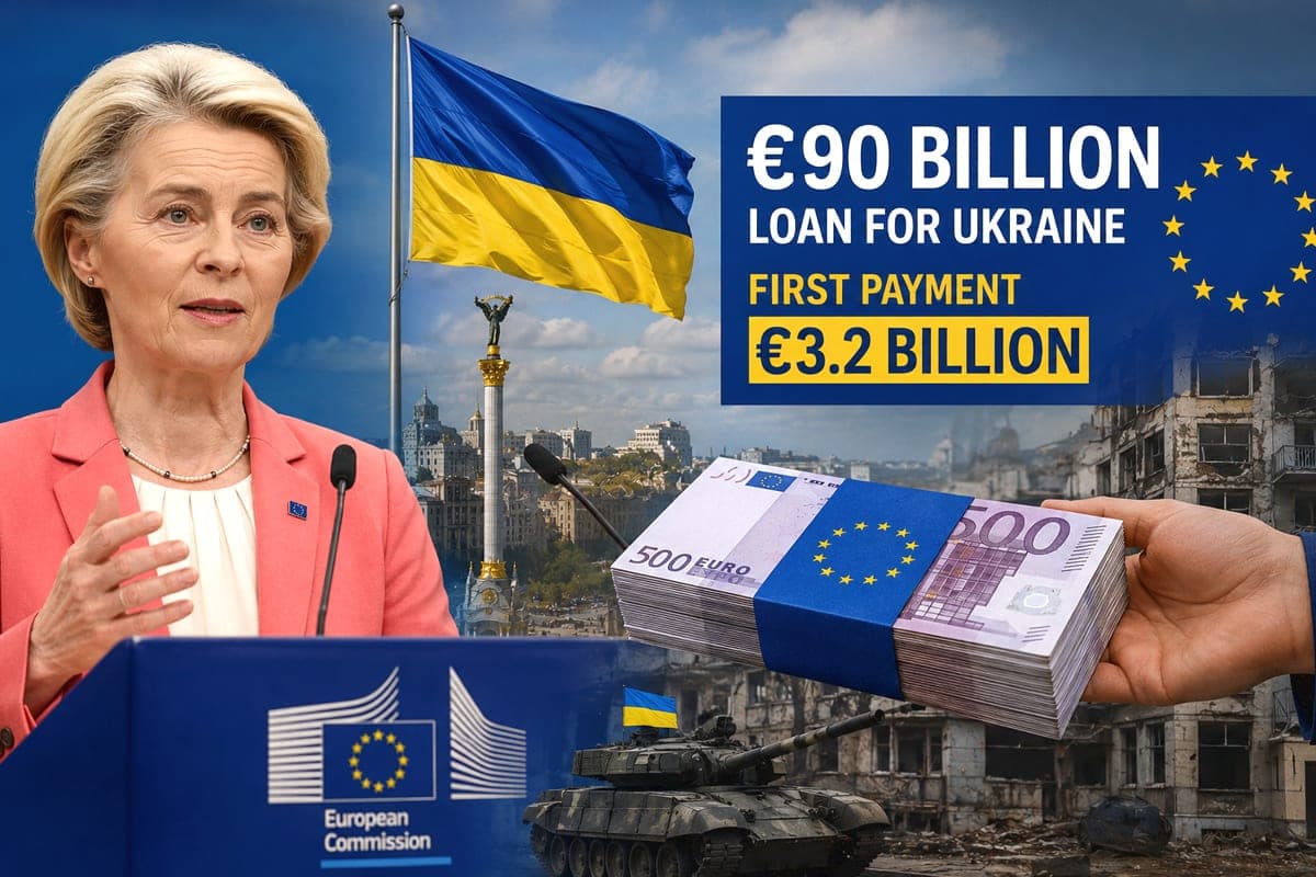 Europa paleidžia pinigų vamzdį Ukrainai: pirmoji 3,2 mlrd. eurų išmoka jau keliauja į Kyjivą