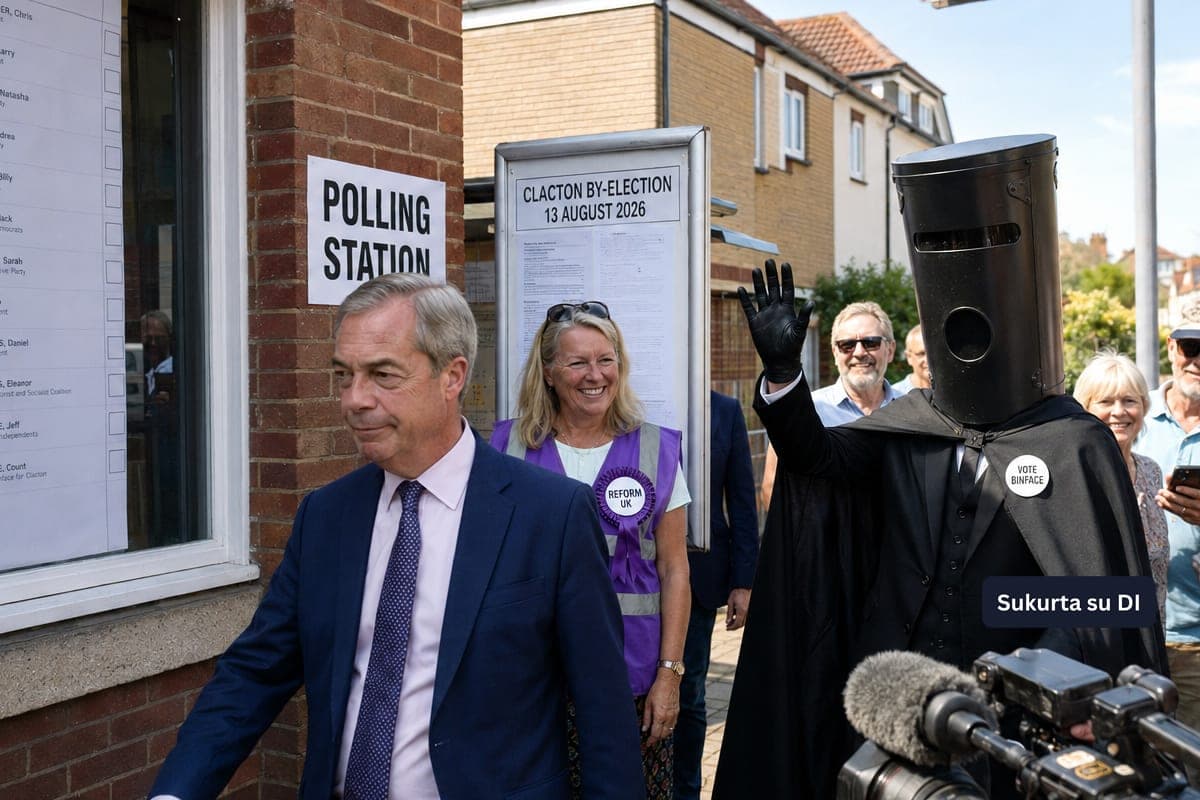 Nigelas Farage’as įveikė grafą Binface’ą, tačiau rinkimai virto politiniu farsu