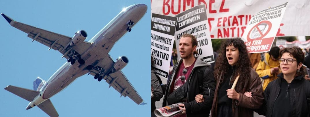 Graikijoje sustabdyti skrydžiai – paskelbtas 24 valandų streikas