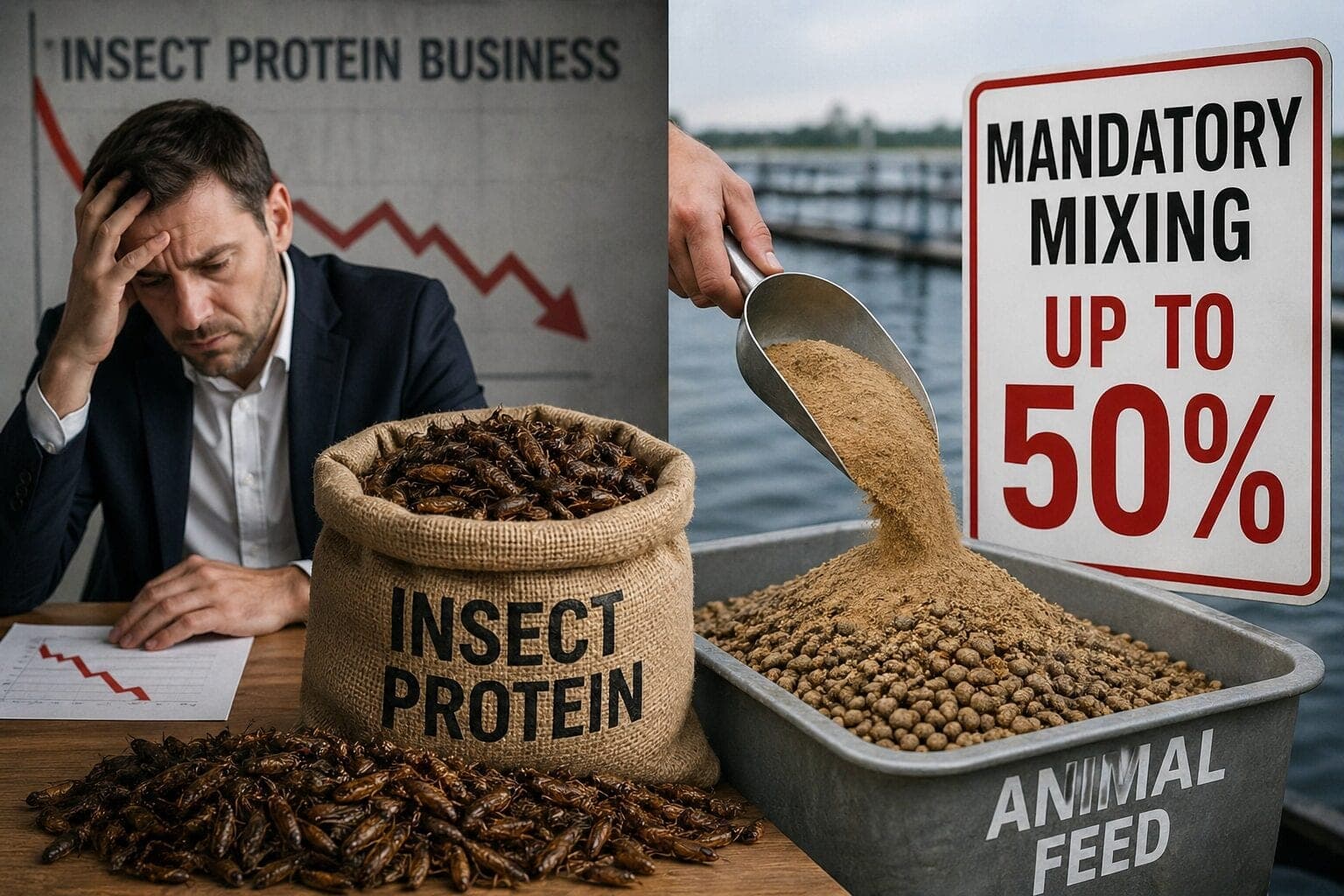 Vabzdžių verslas stringa? Siūlo privalomai maišyti į pašarus iki 50 proc.