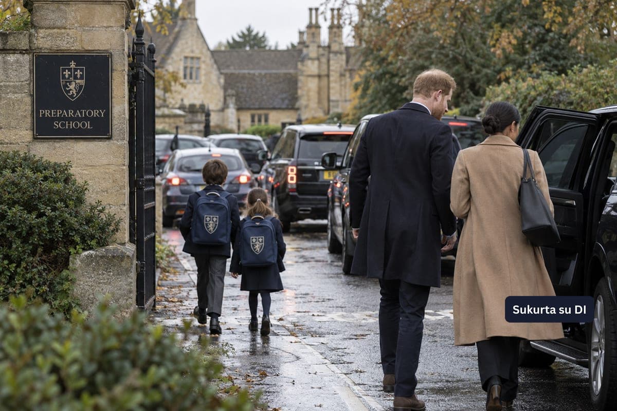 Princas Harry ir Meghan vos po dviejų dienų iš naujos mokyklos atsiėmė Archie ir Lilibet