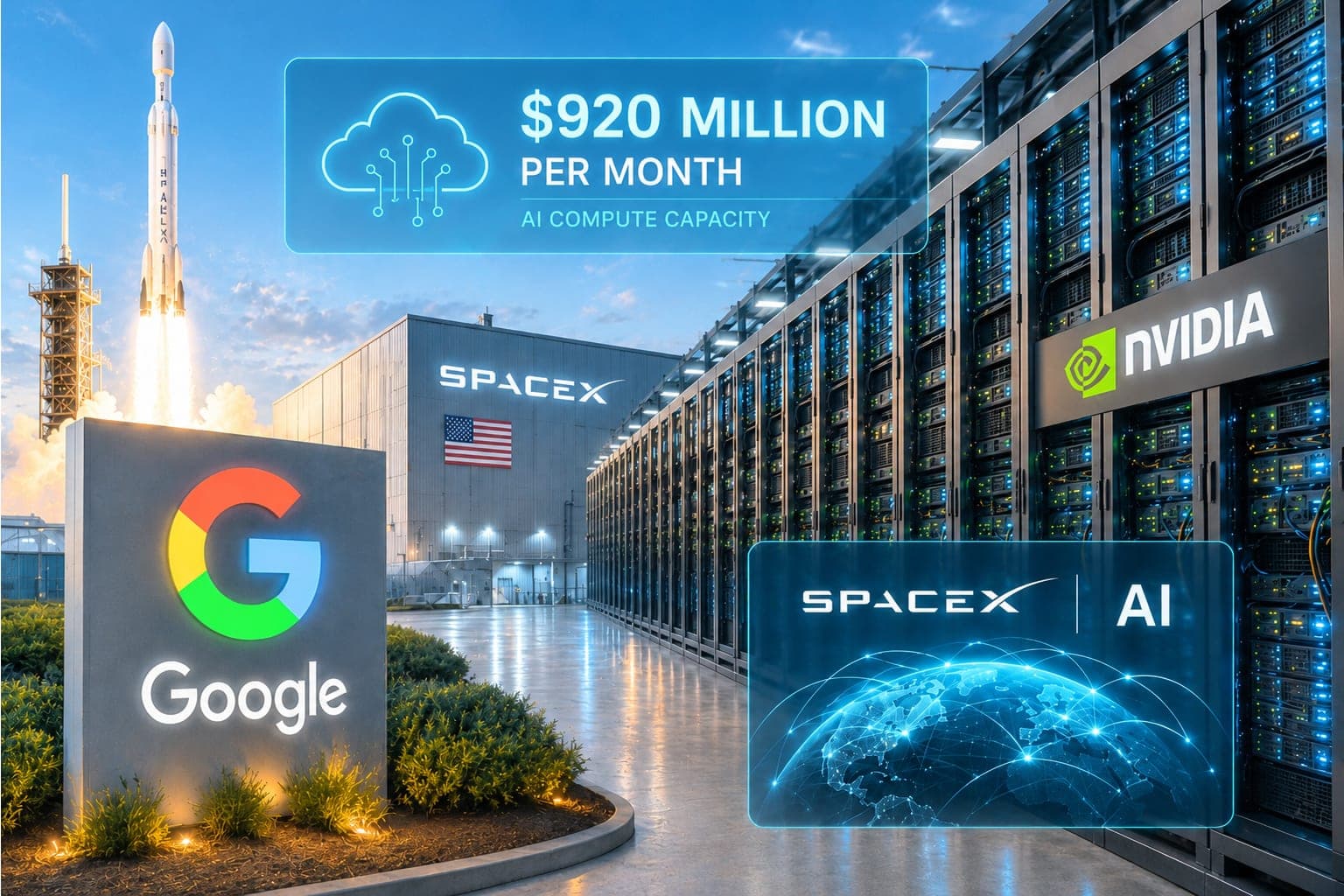Google nuomojasi Elono Musko DI monstrą: 920 mln. dolerių per mėnesį už skaičiavimo galią