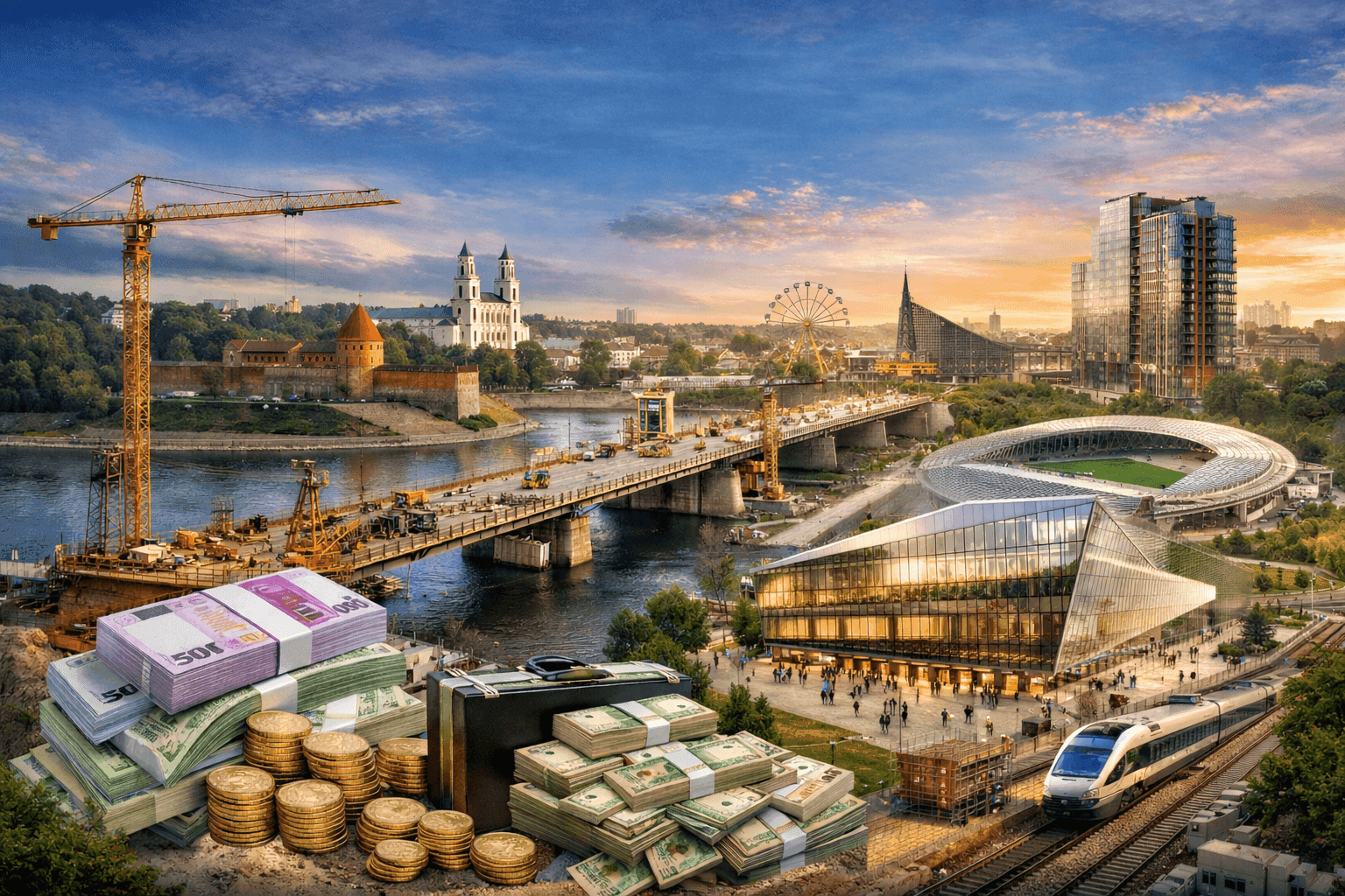 Kaunas – miestas milijardierius: 835 mln. eurų biudžetas, 50 mln. tiltui ir milijonai projektams
