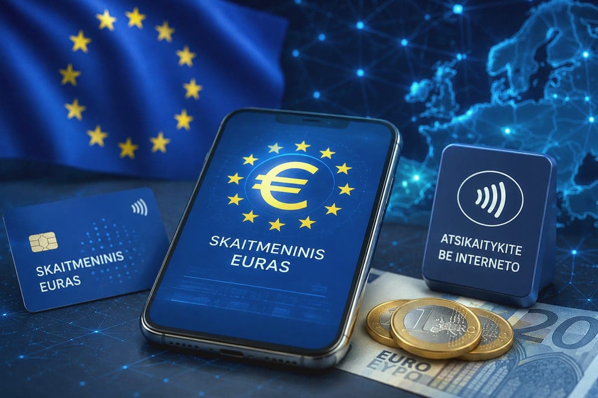 Skaitmeninis euras: Europa ruošia pinigus, kurie veiktų net dingus internetui