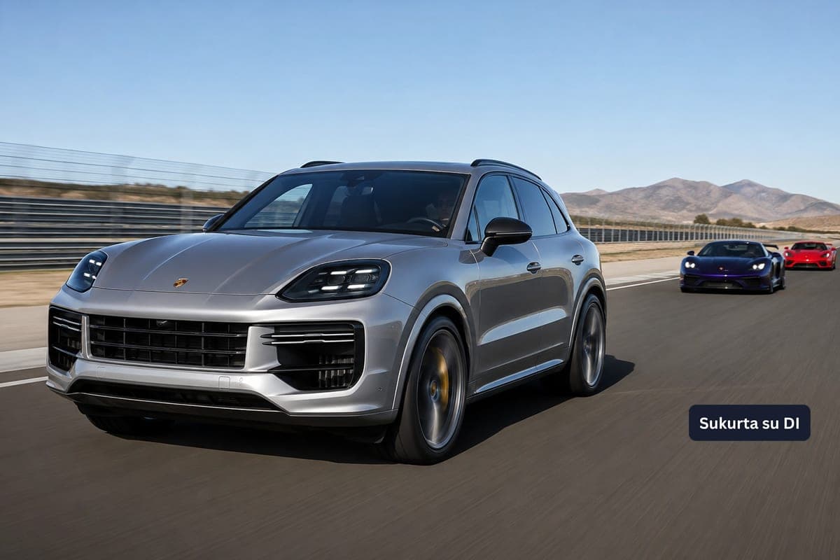 Kaip 2,8 tonos sveriantis „Porsche“ visureigis aplenkia superautomobilius