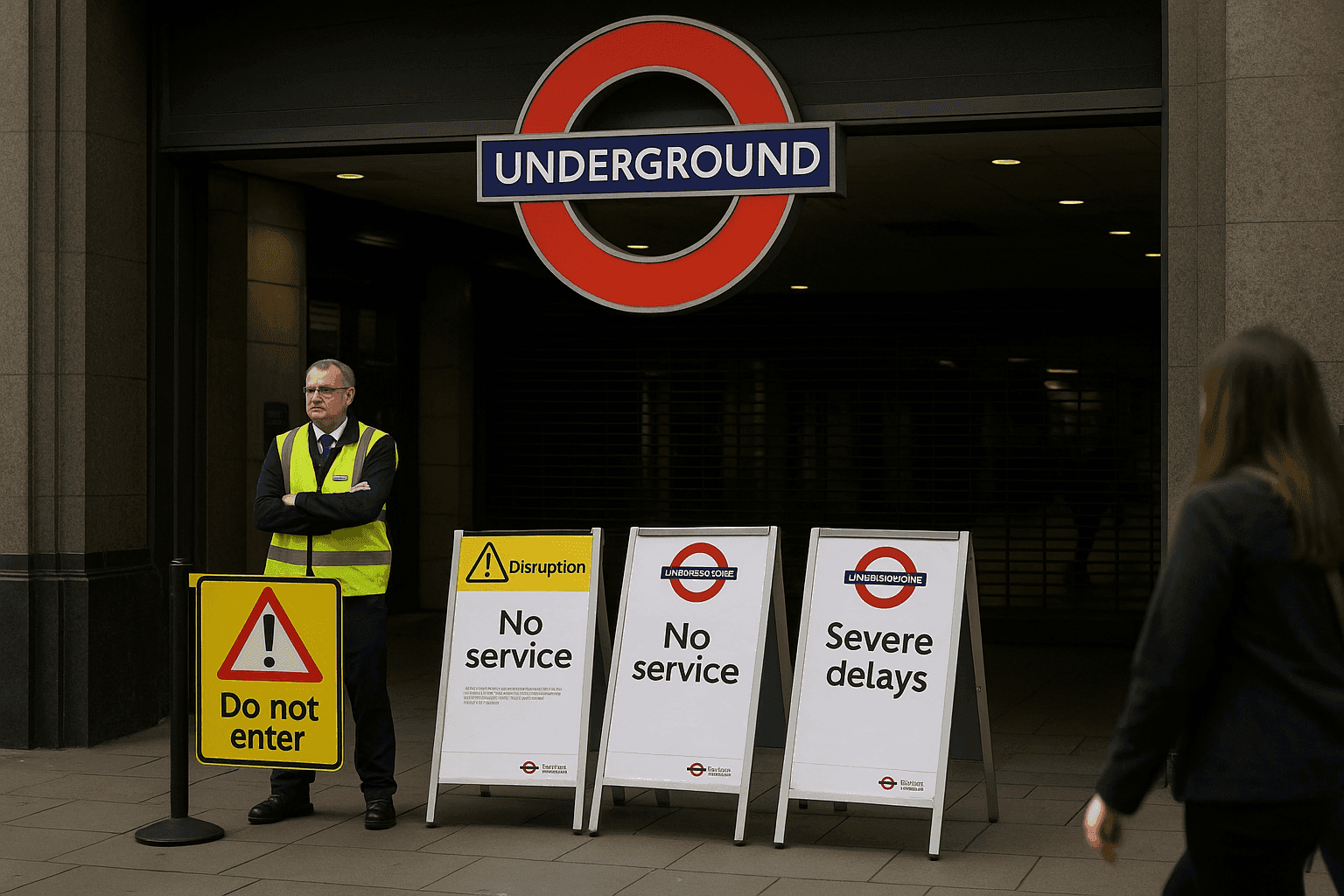 Londono metro piko valandą sutriko elektros energijos tiekimas