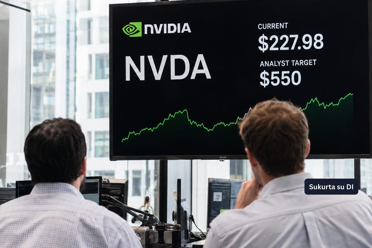 „Nvidia“ vertė gali pasiekti 13 trln. dolerių: analitiko prognozė remiasi dar vienu DI pajamų šuoliu