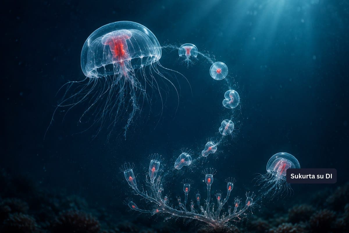 Medūza, kuri atsuka savo biologinį laikrodį: ar Turritopsis dohrnii iš tiesų yra nemirtinga?