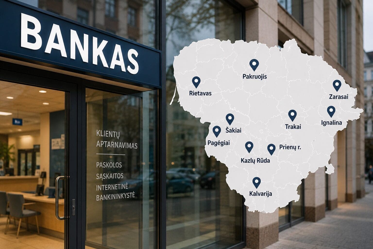 Bankų skyriai sugrįžta? Įvardijo 10 savivaldybių, kuriose jie bus atidaryti
