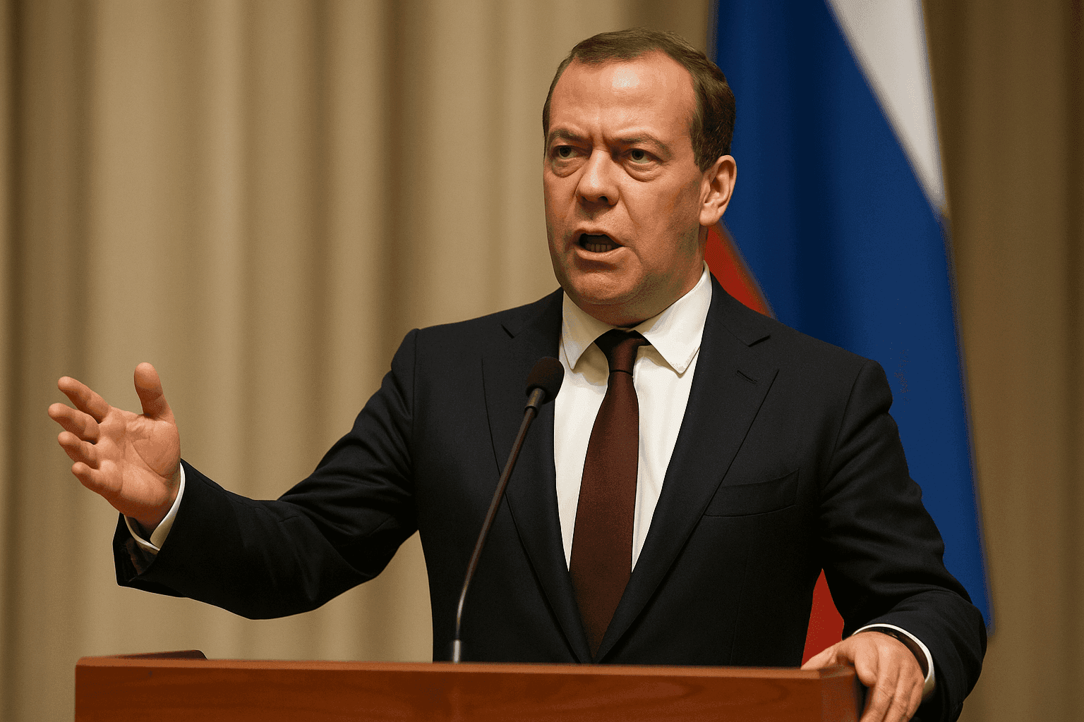 Medvedevas apie D. Trumpą ir JAV sankcijas: „jų kalbus taikdarys pasuko karo su Rusija keliu“