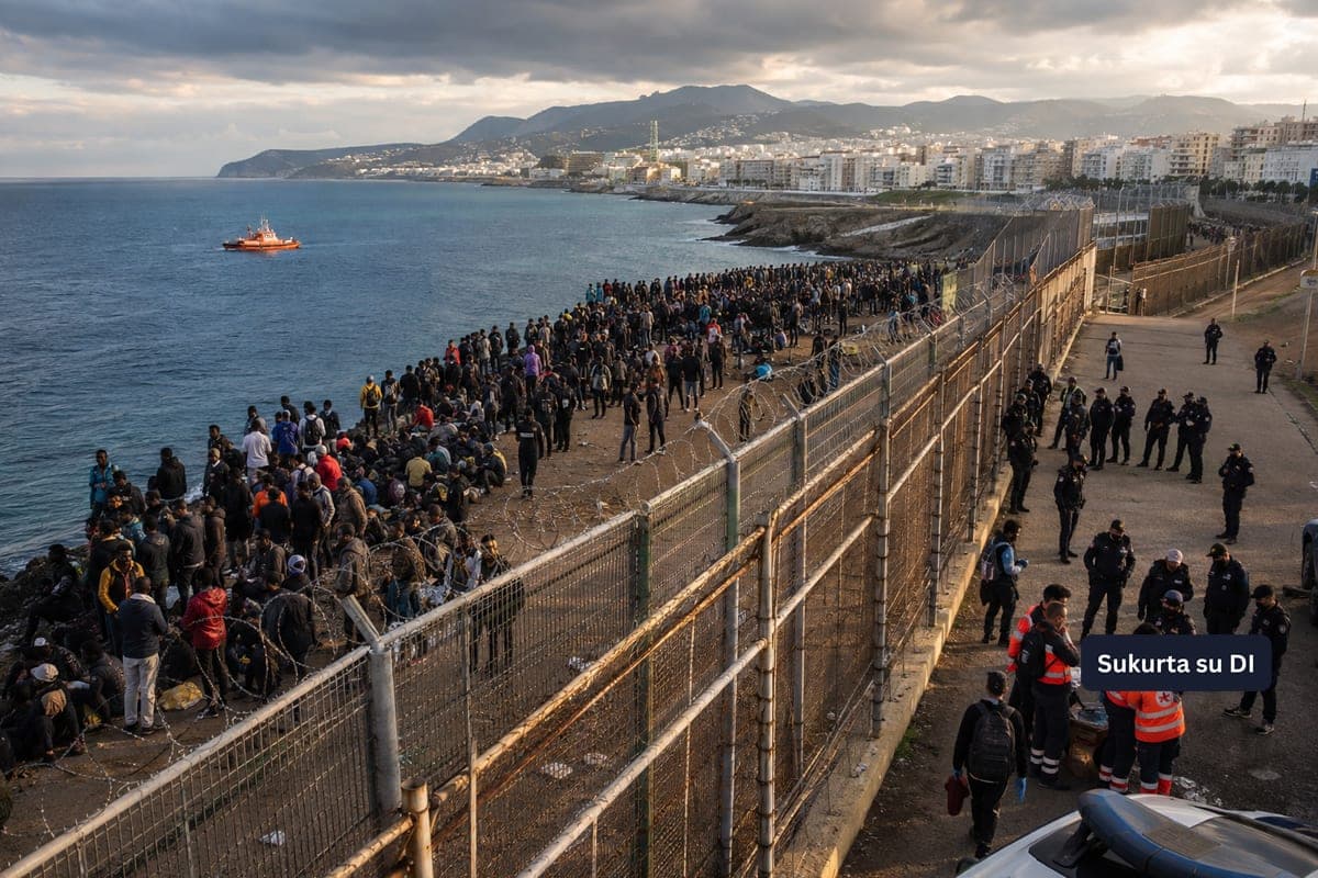 Po 72 tūkst. migrantų antplūdžio Seutoje – pranešimai apie galimus džihadistus, tačiau oficialaus patvirtinimo nėra