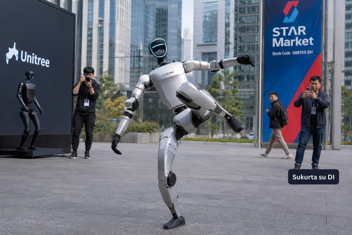 Kinijos „Unitree“ akcijos debiutą pradėjo šešiagubu šuoliu – robotų gamintojas įvertintas apie 50 mlrd. dolerių