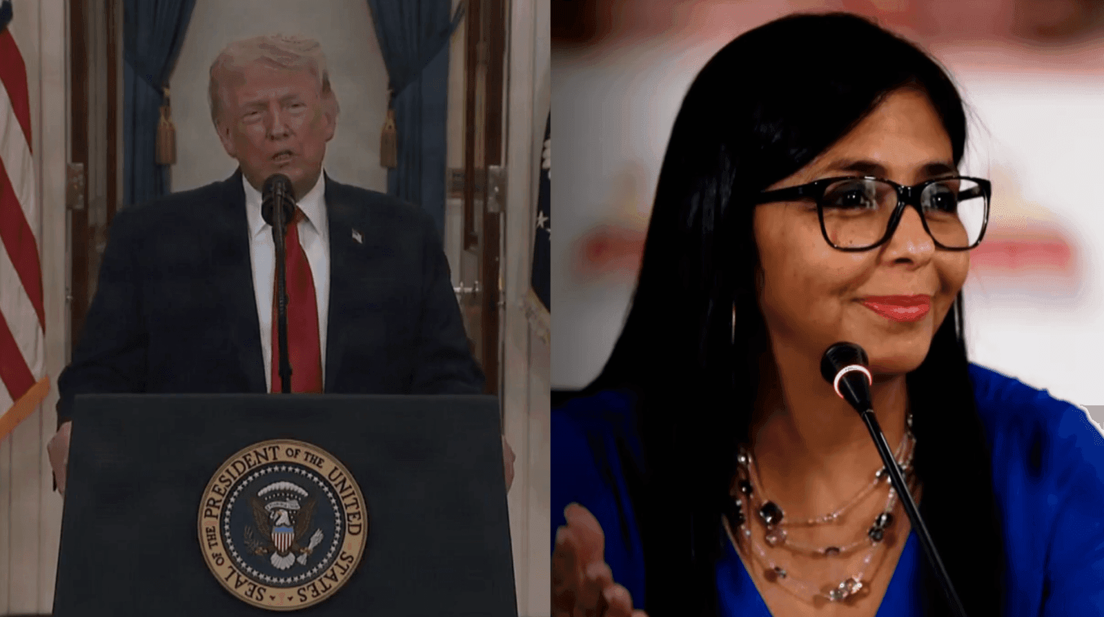 JAV panaikino sankcijas Venesuelos lyderei Delcy Rodríguez