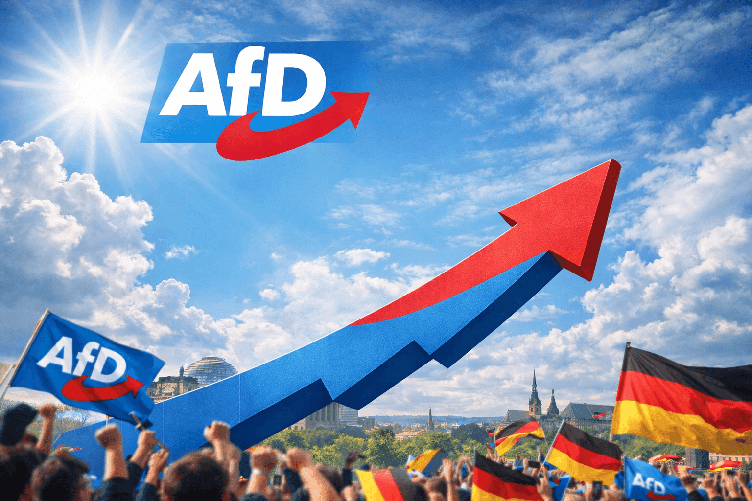 Vokietijoje AfD apklausose susilygino su F. Merzo CDU/CSU