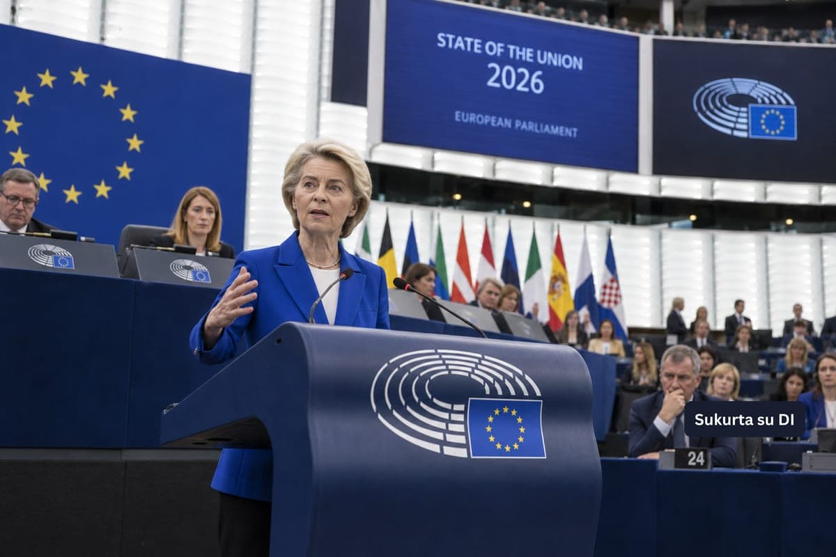 U. von der Leyen nubrėžė naują ES kryptį: Kanados statusas, saugumo taryba ir griežtesnė skaitmeninė kontrolė