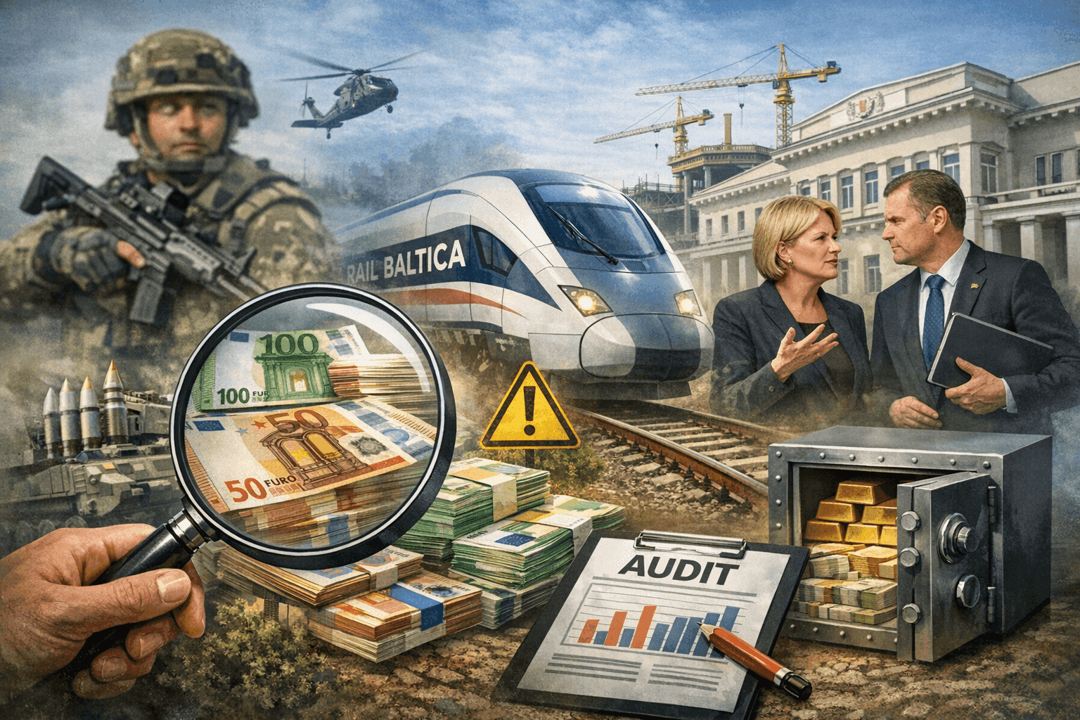 Po auditorių padidinamuoju stiklu – gynybos milijardai, „Rail Baltica“, ministerijų sprendimai ir valstybės rezervas