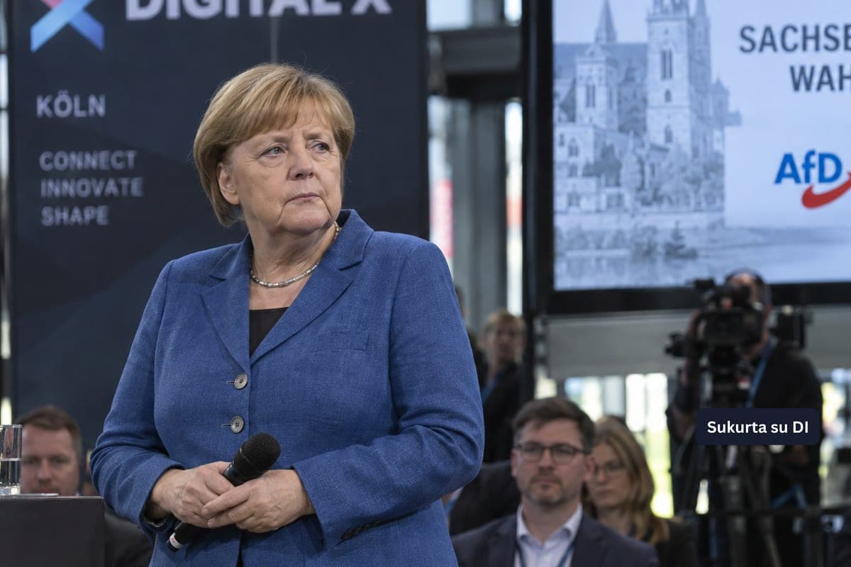 Angelai Merkel „kraujuoja širdis“: AfD pergalę Saksonijoje-Anhalte ji pavadino istoriniu lūžiu
