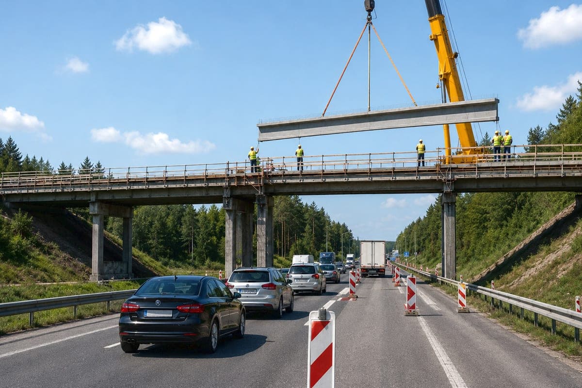A1 magistralėje ties Sitkūnais laukia laikini ribojimai: laikinai keisis eismo organizavimas