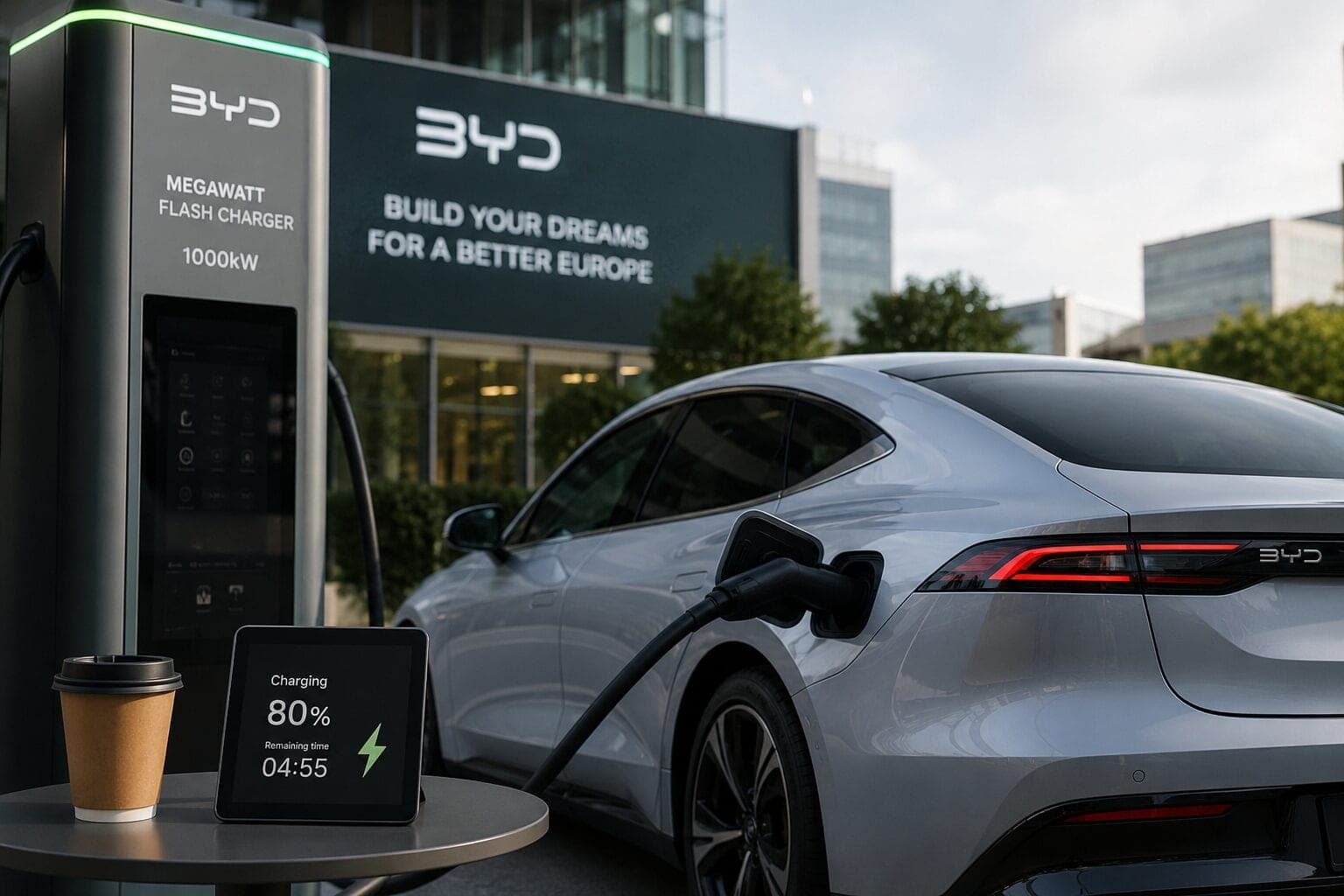 Elektromobilį įkrausite greičiau nei išgersite kavą: BYD pristatė ambicingą planą Europai