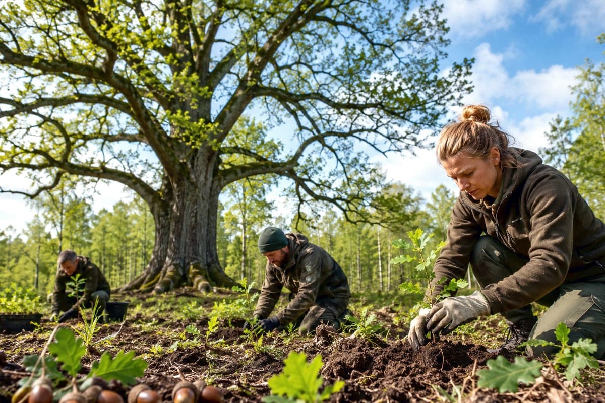 Ąžuolų senolių palikuonys jau auga Lietuvos miškuose