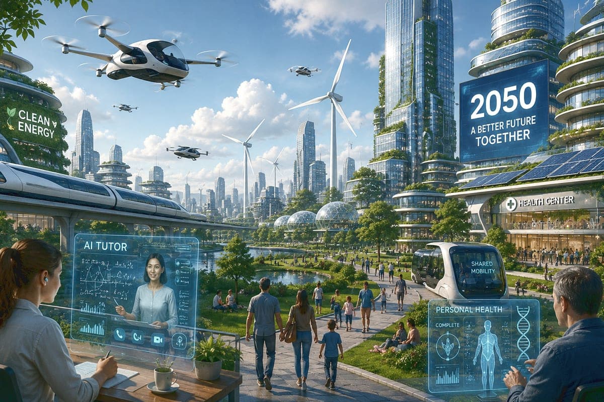 2050-ieji be apokalipsės: DI scenarijus, kuriame žmonės dirba 20 valandų, o ligos traukiasi