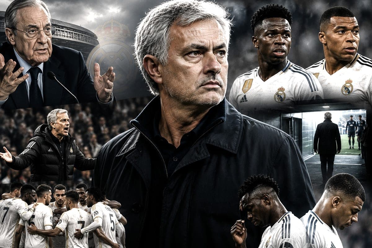 Jose Mourinho sugrįžimas į „Real“: Florentino Perezo spaudos konferencija ir susiskaldžiusi rūbinė