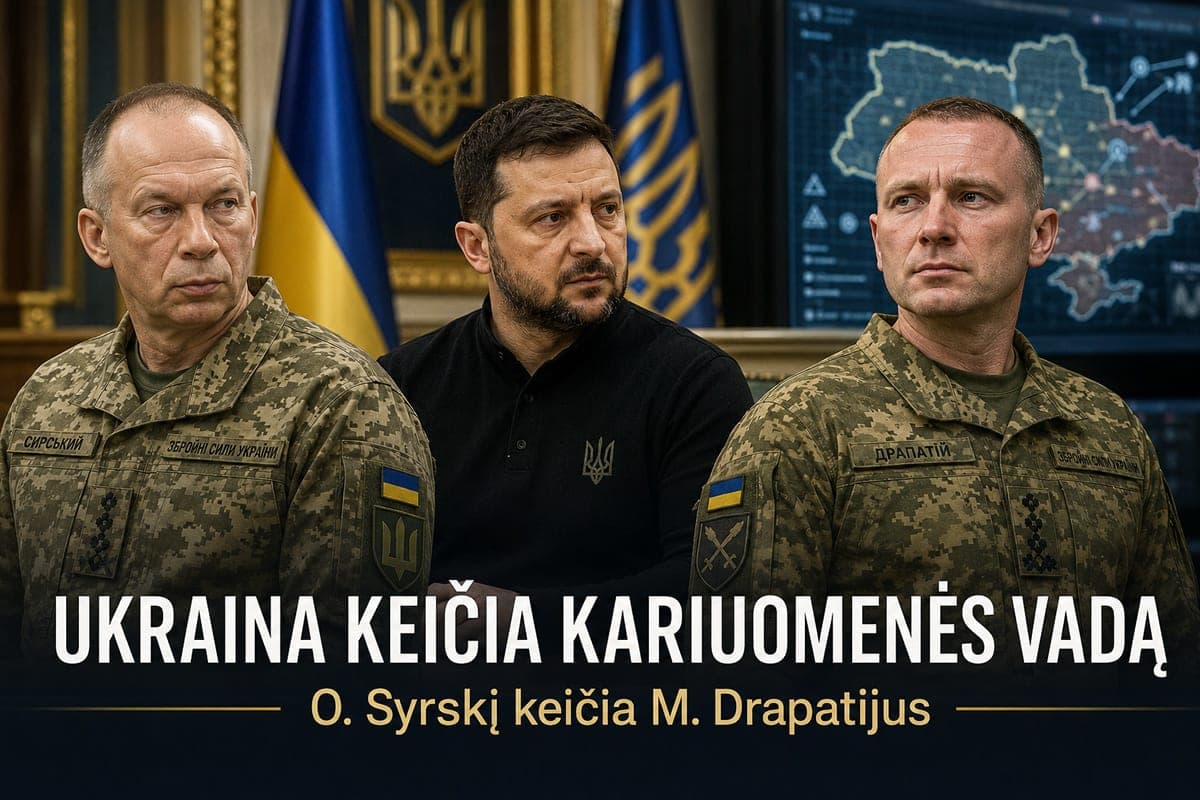 V. Zelenskis pakeitė kariuomenės vadą: O. Syrskį keičia reformų šalininkas Mychailas Drapatijus