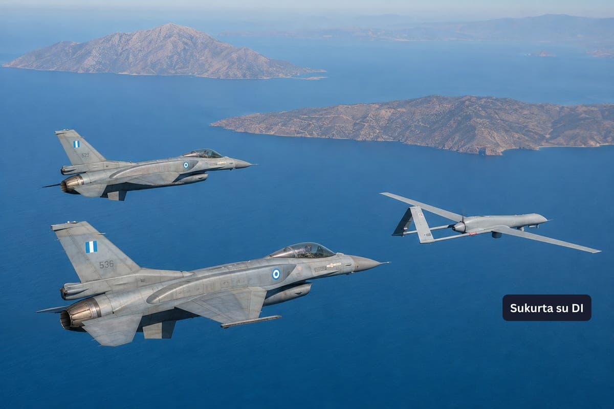 Graikijos F-16 perėmė Turkijos droną: incidentas prie Aleksandrupolio paveikė keleivinį skrydį