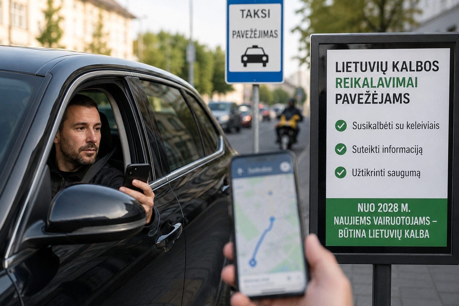 Norima kelti lietuvių kalbos kartelę pavežėjams: naujų vairuotojų lauktų svarbus pokytis