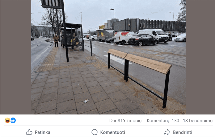 Vilniaus stotelėse – tvorelės „užpakaliams pasidėti“: taupo vietą?