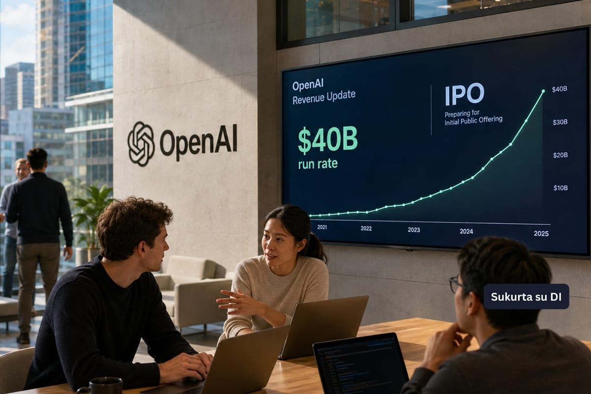 „OpenAI“ metinės pajamos pagal dabartinį tempą perkopė 40 mlrd. dolerių – bendrovė artėja prie IPO