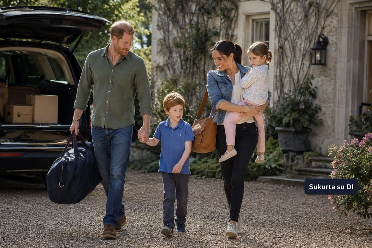 Pranešama, kad princas Harry ir Meghan Markle dar rugpjūtį persikels į JK – vaikai pradės mokyklą rugsėjį