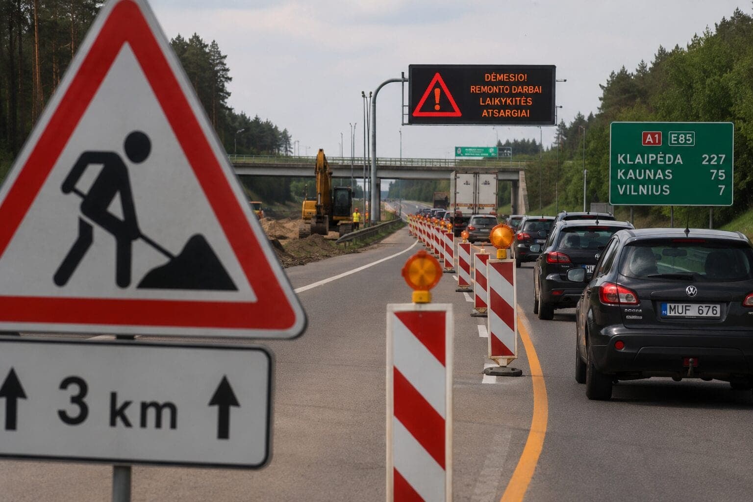 Kantrybės prireiks ne vienam vairuotojui: A1 magistralėje startuoja nauji ribojimai